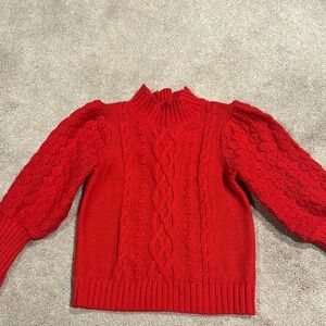 Red Cable Knit kids Sweater
